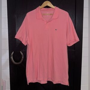 Vineyard Vines Men’s Pink Classic Fit Short Sleeve Polo Cotton Collared Shirt XL